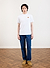 Croissant T Shirt | Embroidered Organic Cotton | White