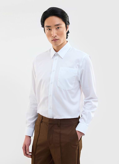 Formal Classic Shirt | Cotton Poplin | White