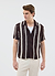 Conti Knitted Stripe Shirt | Cotton | Brown with Ecru