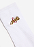 Tiger Embroidered Socks | White