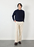 Cable Knit Jumper | Wool | Navy