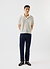 Laurent Open Collar Polo | Cotton | Ecru