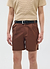 Pleated Linen Shorts | Brown