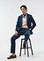 Tailored Seersucker Trousers | Navy