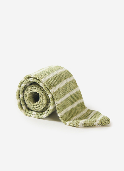 小物 24AW WOOL FULLING FLANNEL STRIPE TIE Super 130s Wool Flannel Tie - Salt & Pepper Gray – Brooklyn