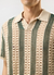 Sarti Knitted Polo Shirt | Cotton | Ecru with Forest