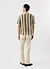 Sarti Knitted Polo Shirt | Cotton | Ecru with Forest