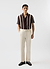 Conti Knitted Stripe Shirt | Cotton | Brown with Ecru