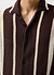 Conti Knitted Stripe Shirt | Cotton | Brown with Ecru