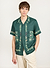 Import Embroidered Cuban Shirt | Linen | Forest