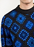 Verso Crochet Knitted Crew Neck Jumper | Organic Cotton | Indigo