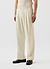 Pleated Tailored Trousers | Percival x Warren | Ecru Cream