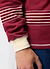 Editor Striped Rugby Polo | Cotton | Burgundy