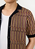 Fargo Knitted Shirt | Cotton | Tan with Black