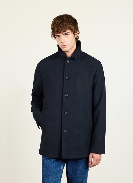 Classic Melton Pea Coat in Larger Sizes 740X