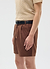Pleated Linen Shorts | Brown