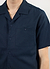 Short Sleeve Cuban Shirt | Linen | Navy