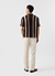 Conti Knitted Stripe Shirt | Cotton | Brown with Ecru