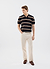 Tessaro Knitted Stripe Polo | Cotton | Black