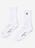 Wave Embroidered Socks | White