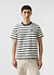 Breton Stripe T Shirt | Organic Cotton | Ecru with Navy