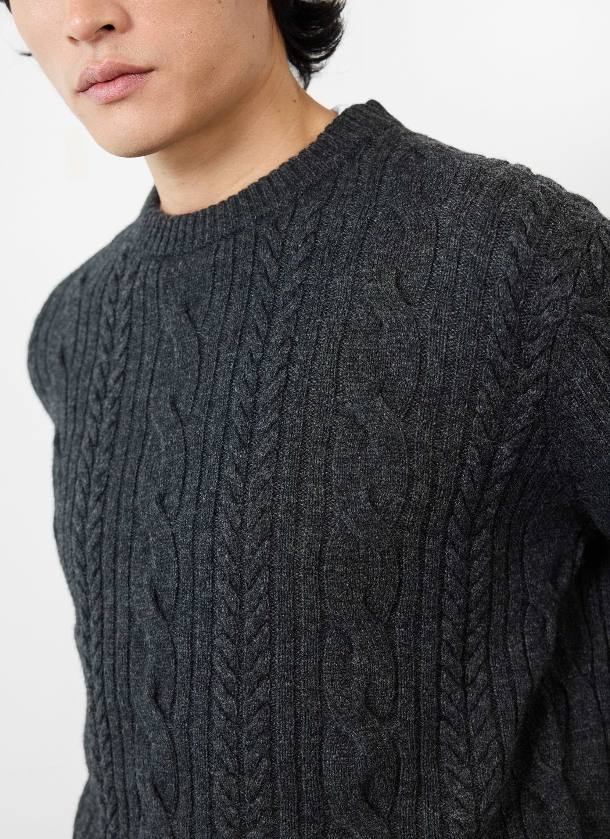 Charcoal knit jumper best sale