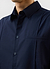 Men's Pleated Shirt | Percival x Warren | Navy Blue