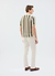 Sarti Knitted Polo Shirt | Cotton | Ecru with Forest