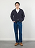 Cable Stripe Cardigan | Wool | Navy