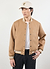 Puglia Varsity Bomber Jacket | Wool | Tan