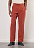 Pleated Tailored Trousers | Linen | Rust