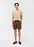 Pleated Linen Shorts | Brown