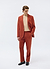 Pleated Tailored Trousers | Linen | Rust