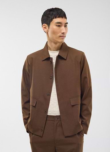 Trentino Tailored Patch Pocket Jacket | Brown