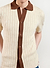 Open Collar Knitted Polo | Percival x Ilaria | Ecru