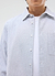 Seersucker Stripe Pearce Shirt | Cotton | Grey