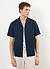Short Sleeve Cuban Shirt | Linen | Navy