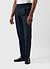 Textured Stripe Relaxed Pleated Trouser | Navy