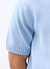 Verso Short Sleeve Knitted Shirt | Cotton | Heather Blue