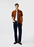 Contrast Trim Shirt | Wool | Rust