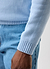 Verso Long Sleeve Knitted Polo | Cotton | Heather Blue