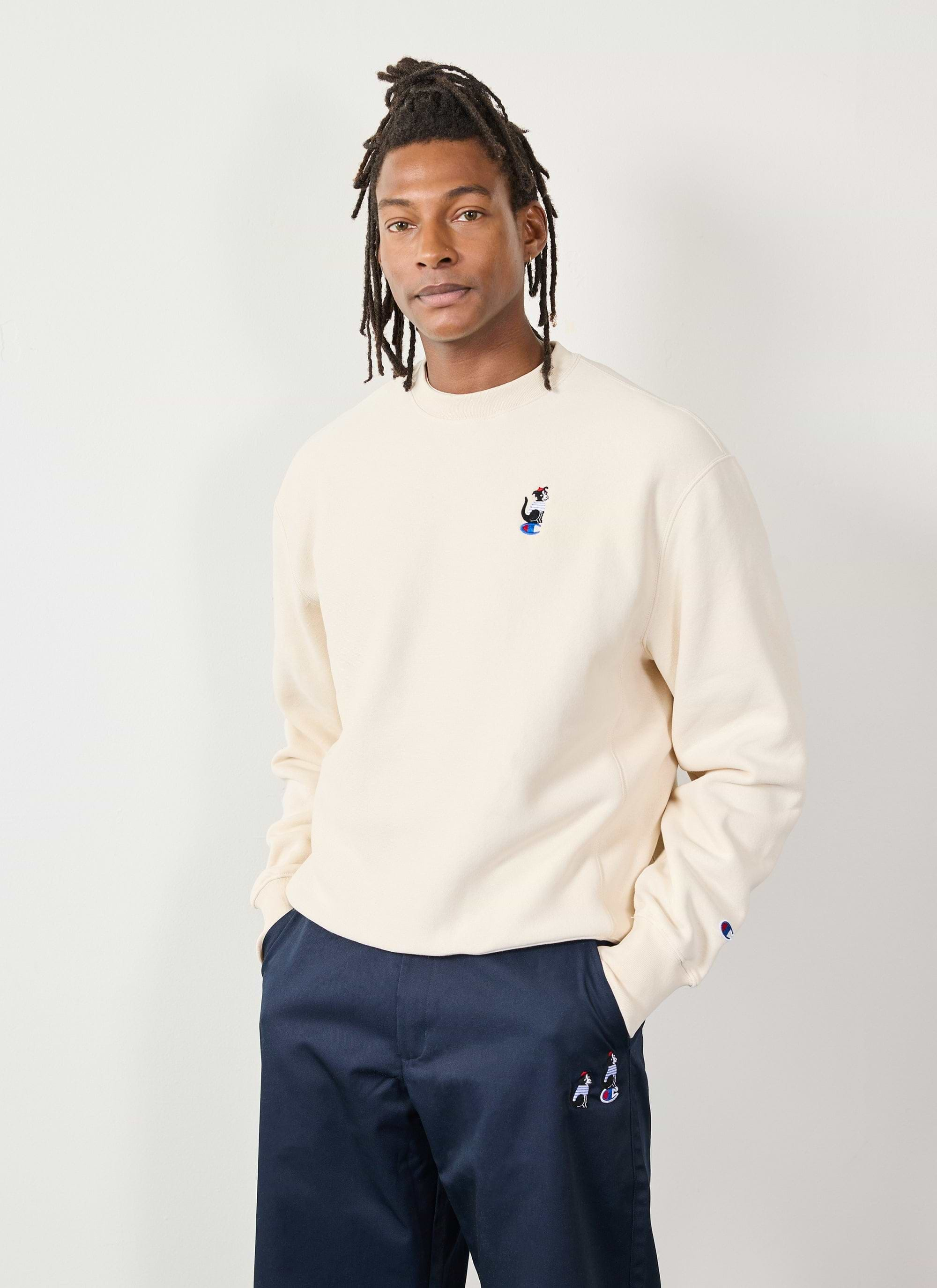 Champion cream sweatshirt sale