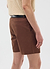 Pleated Linen Shorts | Brown