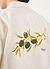 Olive Embroidered Cropped Shirt | White