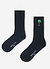 Radish Embroidered Socks | Black