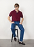 Raised Diamond Knitted Polo | Percival x Ilaria | Oxblood