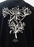 Floral Oversized T Shirt | Embroidered Organic Cotton | Black