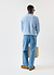 Verso Long Sleeve Knitted Polo | Cotton | Heather Blue