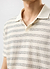 Laurent Open Collar Polo | Cotton | Ecru