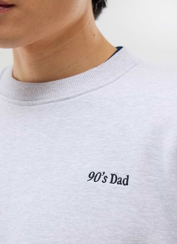 90's Dad Sweatshirt | Cotton | Athletic Grey
